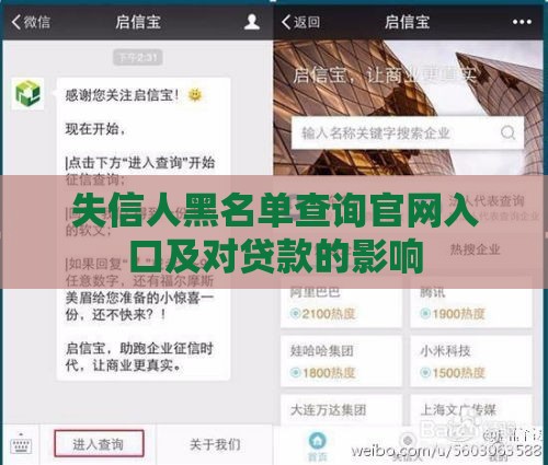 失信人黑名单查询官网入口及对贷款的影响