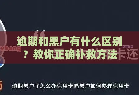 逾期和黑户有什么区别？教你正确补救方法