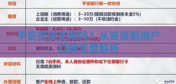 平安信贷正规吗？从资质到用户口碑深度解析