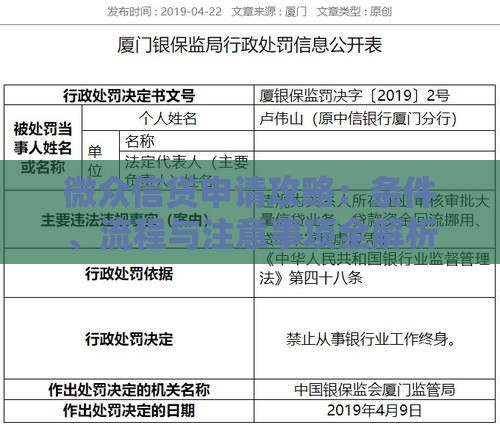 微众信贷申请攻略：条件、流程与注意事项全解析