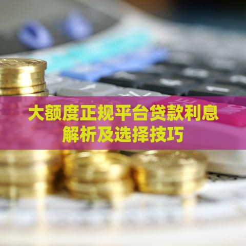 大额度正规平台贷款利息解析及选择技巧