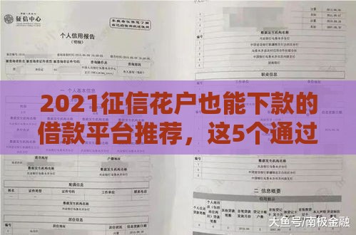 2021征信花户也能下款的借款平台推荐，这5个通过率高