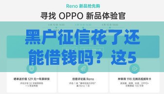 黑户征信花了还能借钱吗？这5个正规平台可尝试