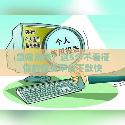 急需用钱？这5个不看征信的借贷平台下款快