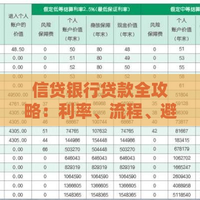 信贷银行贷款全攻略：利率、流程、避坑指南一次看懂