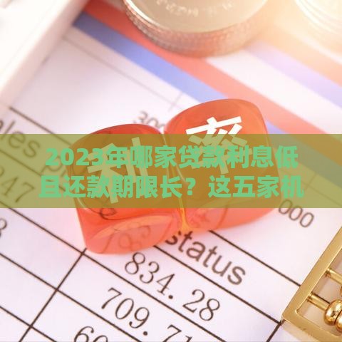 2023年哪家贷款利息低且还款期限长？这五家机构值得选