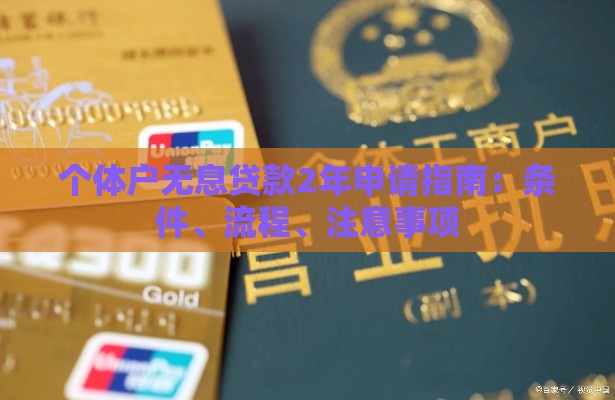 个体户无息贷款2年申请指南：条件、流程、注意事项