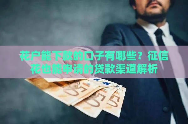 花户能下款的口子有哪些？征信花也能申请的贷款渠道解析