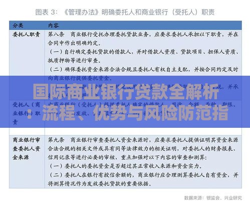 国际商业银行贷款全解析：流程、优势与风险防范指南