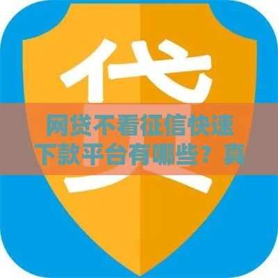 网贷不看征信快速下款平台有哪些？真实情况解析