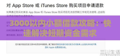 3000以内小额借款攻略：快速解决短期资金需求