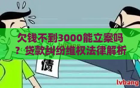 欠钱不到3000能立案吗？贷款纠纷维权法律解析