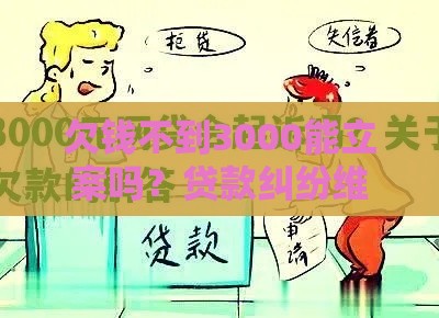 欠钱不到3000能立案吗？贷款纠纷维权法律解析