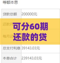 可分60期还款的贷款平台推荐：低压力分期方案，轻松规划长期资金需求