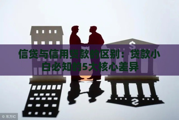 信贷与信用贷款的区别：贷款小白必知的5大核心差异