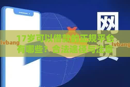 17岁可以借款的正规平台有哪些？合法途径与注意事项