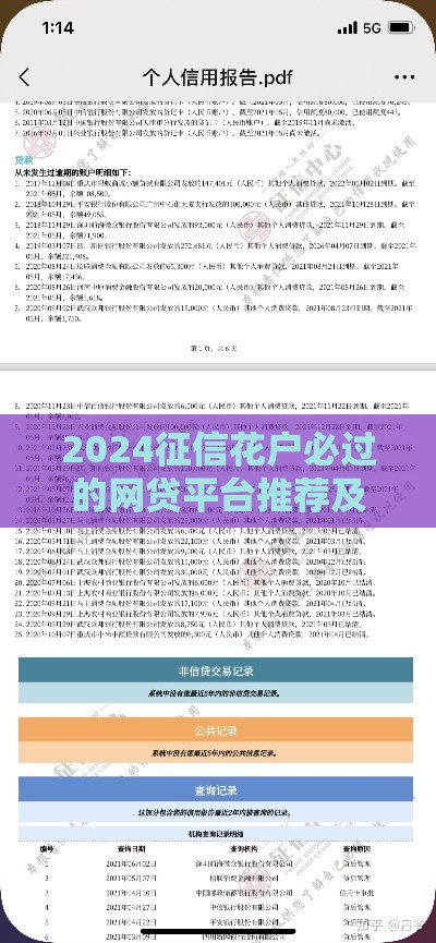 2024征信花户必过的网贷平台推荐及申请攻略 2024征信花户必过的网贷平台推荐及申请攻略