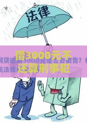 借3000元不还算刑事犯罪吗？贷款纠纷法律解析