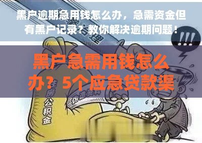 黑户急需用钱怎么办？5个应急贷款渠道及避坑指南