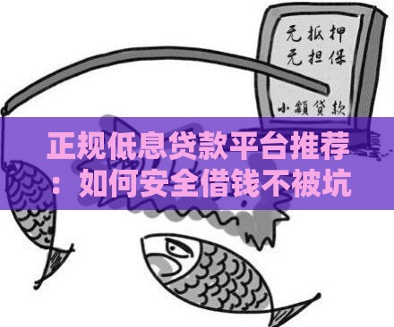 正规低息贷款平台推荐：如何安全借钱不被坑