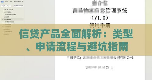信贷产品全面解析：类型、申请流程与避坑指南