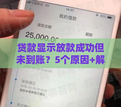 贷款显示放款成功但未到账？5个原因+解决办法全解析