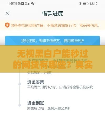 无视黑白户能秒过的网贷有哪些？真实申请经验解析