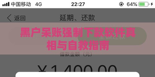黑户呆账强制下款软件真相与自救指南