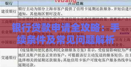 银行贷款申请全攻略：手续条件及常见问题解析
