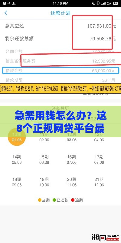 急需用钱怎么办？这8个正规网贷平台最快10分钟到账