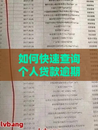 如何快速查询个人贷款逾期记录?这5种方法帮你解决烦恼 如何快速查询个人贷款逾期记录?这5种方法帮你解决烦恼