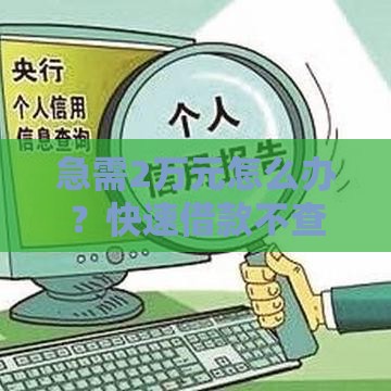 急需2万元怎么办？快速借款不查征信的5种靠谱方法