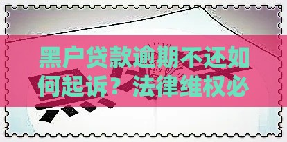 黑户贷款逾期不还如何起诉？法律维权必读指南