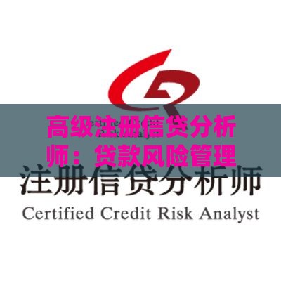 高级注册信贷分析师：贷款风险管理与信贷评估实战指南
