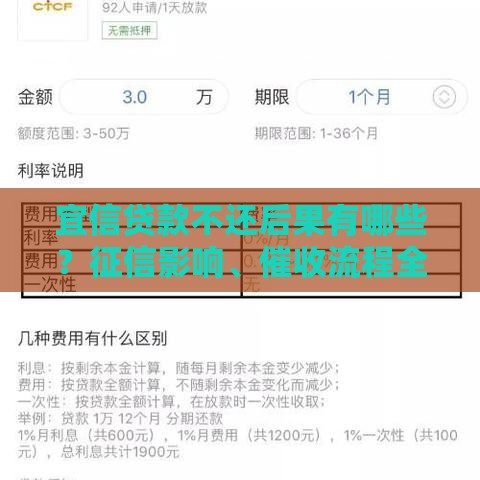 宜信贷款不还后果有哪些？征信影响、催收流程全面解析