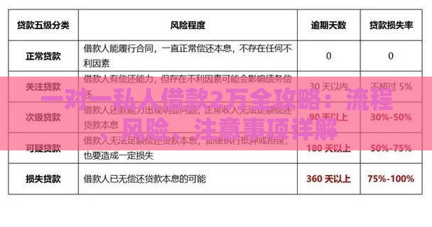 一对一私人借款2万全攻略：流程、风险、注意事项详解