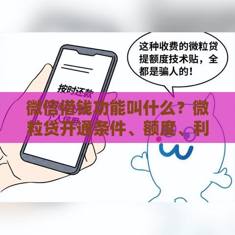 微信借钱功能叫什么？微粒贷开通条件、额度、利息全解析