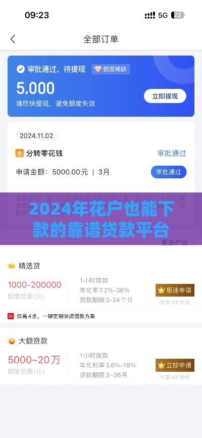 2024年花户也能下款的靠谱贷款平台推荐及申请技巧