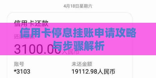 信用卡停息挂账申请攻略与步骤解析
