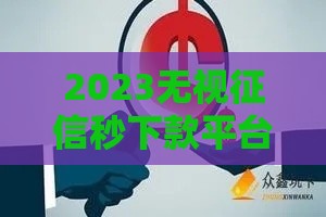 2023无视征信秒下款平台盘点，应急借款必看避坑指南