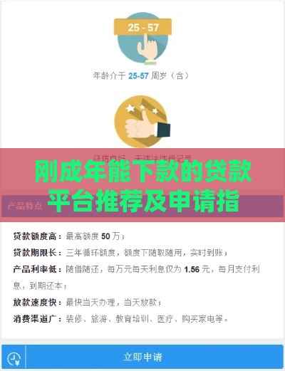 刚成年能下款的贷款平台推荐及申请指南