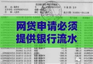 网贷申请必须提供银行流水吗？一文说清背后风险与替代方案