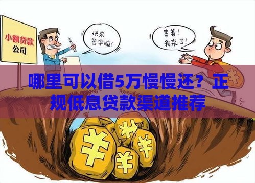 哪里可以借5万慢慢还？正规低息贷款渠道推荐