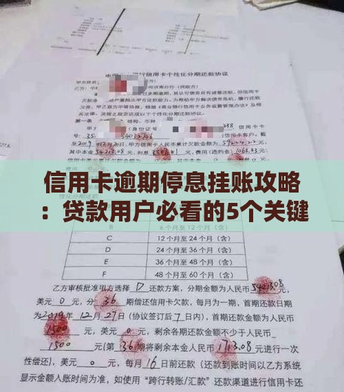 信用卡逾期停息挂账攻略：贷款用户必看的5个关键点