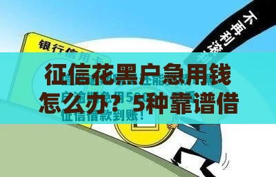 征信花黑户急用钱怎么办？5种靠谱借款渠道详细解析