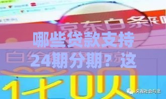 哪些贷款支持24期分期？这5种方式满足不同需求