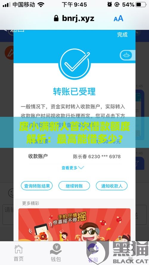 度小满新人首次借款额度解析：最高能借多少？