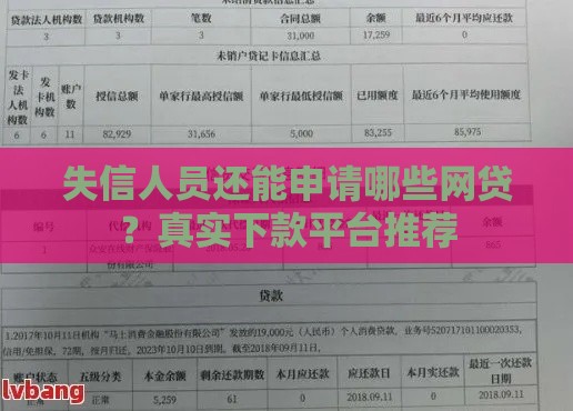 失信人员还能申请哪些网贷？真实下款平台推荐