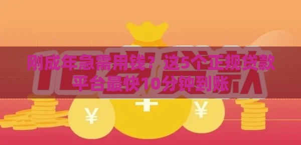 刚成年急需用钱？这5个正规贷款平台最快10分钟到账