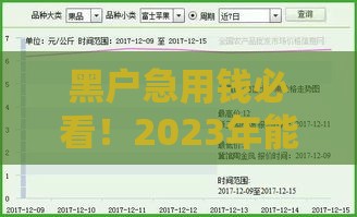 黑户急用钱必看！2023年能下款1-2万的5个真实渠道